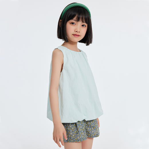 【抄底价清仓】2022龙之涵原创设计师款无袖面包服  全棉 三次高温水洗  简约气质款 女童无袖面包上衣 商品图2