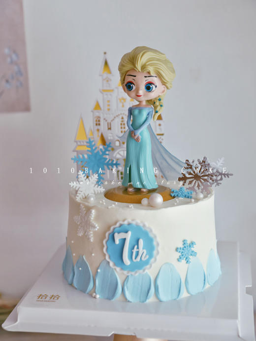 「冰雪奇缘·Elsa艾莎公主」岁数可改·翻糖巧克力·100%动物奶油（附图6寸·提前3天预订） 商品图2
