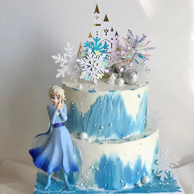 【冰雪奇缘】公主双层儿童蛋糕