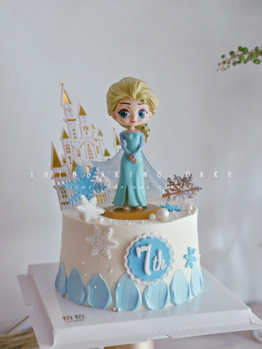 「冰雪奇缘·Elsa艾莎公主」岁数可改·翻糖巧克力·100%动物奶油（附图6寸·提前3天预订） 商品图3