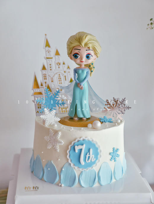 「冰雪奇缘·Elsa艾莎公主」岁数可改·翻糖巧克力·100%动物奶油（附图6寸·提前3天预订） 商品图1