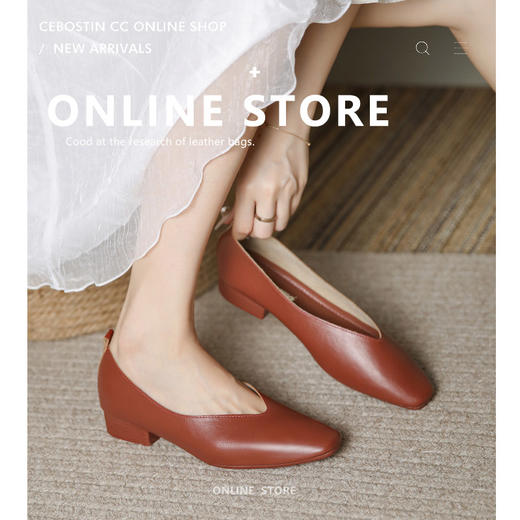 【REREJOY】时尚低跟方头单鞋8218+8218-2+8218-3 商品图0