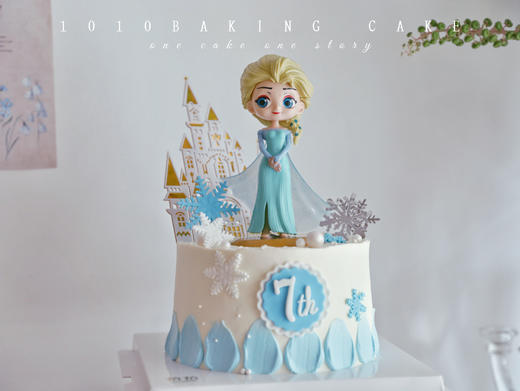 「冰雪奇缘·Elsa艾莎公主」岁数可改·翻糖巧克力·100%动物奶油（附图6寸·提前3天预订） 商品图5