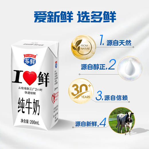 【3箱装】爱新鲜纯牛奶礼盒装200mlx15盒x3箱 商品图1