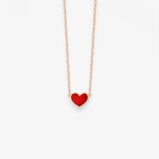 北京仓｜Vanrycke-EMOJI-18K玫瑰金 小红心 项链［法国设计师］ 商品图1
