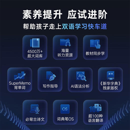 【服务商】春季特惠有道词典笔X5  5200W超大词库 100+小语种翻译 海量随身听资源 口语AI纠音 语法分析 英文写作批改（送保护膜+保护套） 商品图3