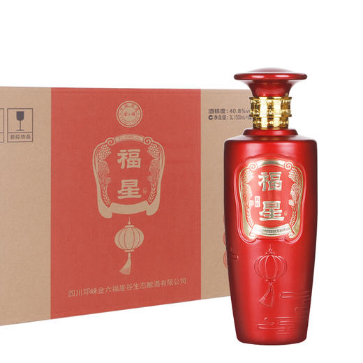 [金六福福星名匠]40.8度-配制酒500ml×6瓶白酒整箱 商品图2