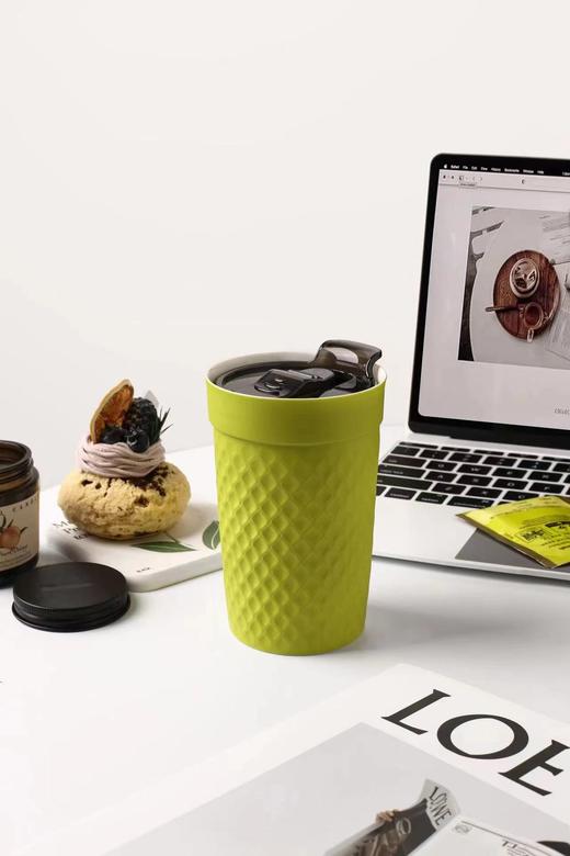 景德镇陶瓷咖啡杯创意男女情侣杯子保温防烫随手杯水杯 双层陶瓷桌面杯(不可装水进包） 商品图2