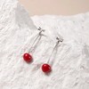 凡华造物樱桃原创925银耳钉女轻奢耳环小众设计感新款百搭耳饰 樱桃长款耳钉 商品缩略图1