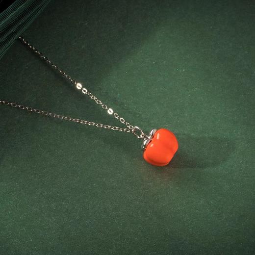 凡华造物柿柿如意项链女925银小众设计轻奢高级感925锁骨链柿柿如意925银锁骨链吊坠 商品图3