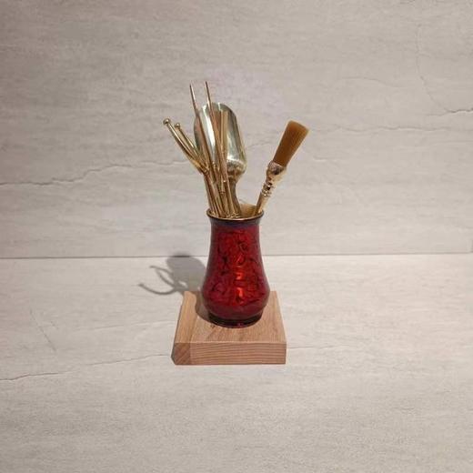 纯铜大漆工艺茶道六君子D50*83中式纯铜整套茶道零配 天然大漆手工茶夹茶道六君子 商品图1