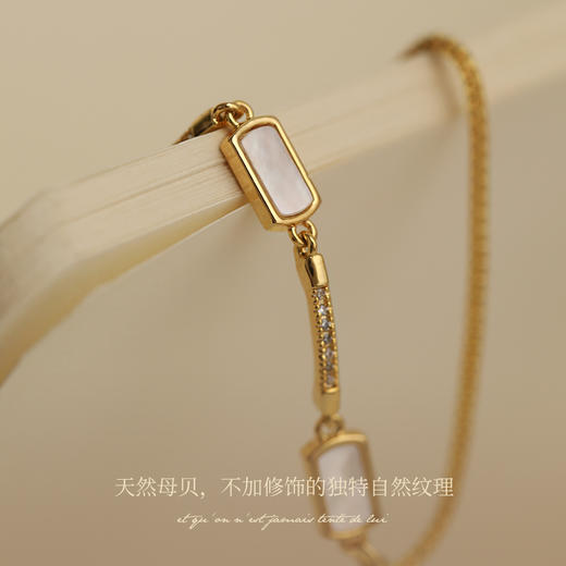 Oflye潮流饰品 冷淡风手链女气质复古简约可调节抽拉绳轻奢小众精致手饰 商品图1