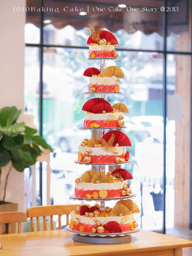 「金红呈祥，层叠纳福」祝寿·100%动物奶油（附图6~16寸六层·提前48小时预订）