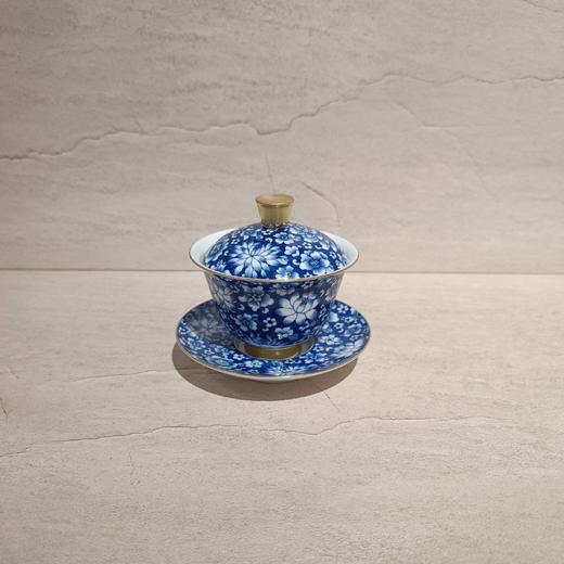 B-JYR-9802 聚悠然 青花精工万花金盖碗 商品图1