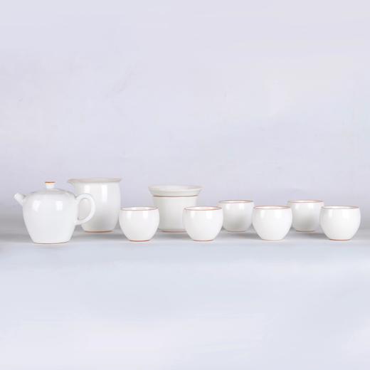 【特惠6折】元本道开片可养象牙白汝窑茶具套组家用中式巨轮壶套组竹节杯 商品图5