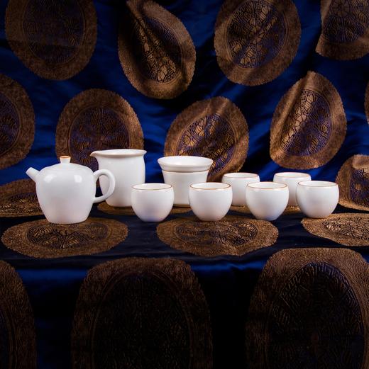 【特惠6折】元本道开片可养象牙白汝窑茶具套组家用中式巨轮壶套组竹节杯 商品图1