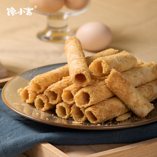 馋小吉 经典黄油蛋卷 铁盒装320g/盒（40g×8袋） 产地直发全国配送（港澳台及偏远地区除外） 商品图4