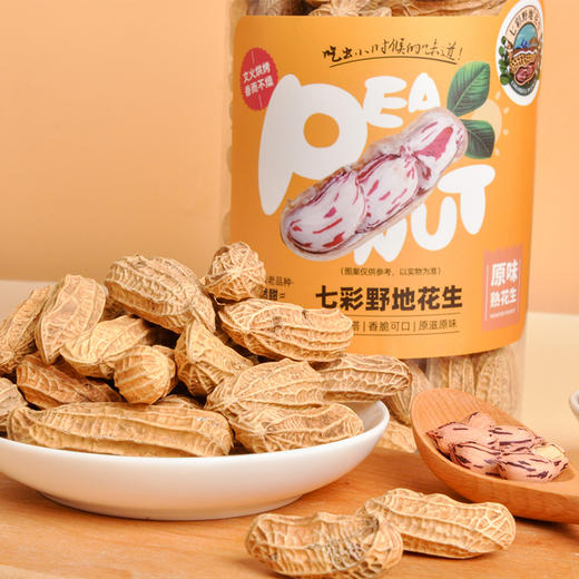 七彩野地牌原味熟花生278g/罐 商品图2