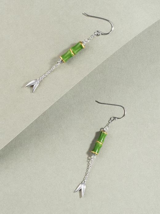 凡华造物翠竹925银耳钉女小众设计耳环轻奢气质耳线高级感耳饰 翠竹925银耳环 商品图1