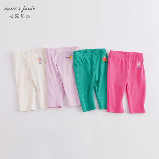 马克珍妮新款夏装 女童弹力针织七分打底裤 儿童裤子230882 商品图0