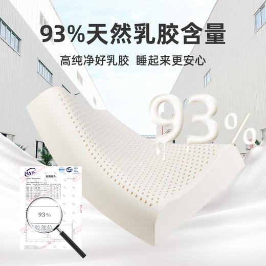 泰嗨TAIHI 93%天然乳胶枕 护颈枕 透气枕 泰国原装进口 人体工学设计 商品图6