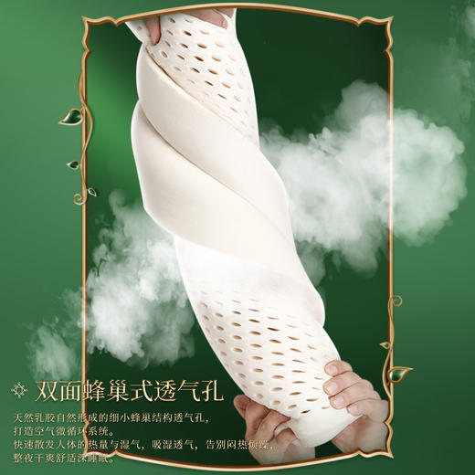 泰嗨TAIHI 93%天然乳胶枕 护颈枕 透气枕 泰国原装进口 人体工学设计 商品图4