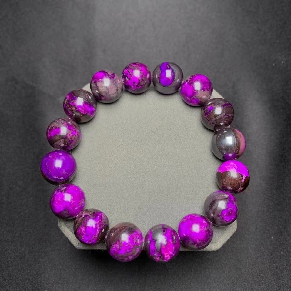 493006 南非宝石舒俱来 老矿猫眼丝绒手链 颜色艳丽,驱病辟邪重量:59