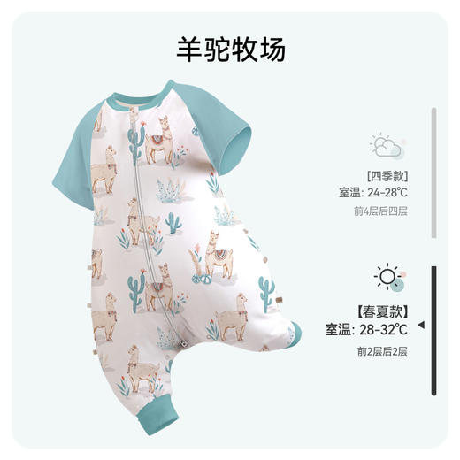 ibaby×outlast太空科技恒温抑菌低敏双层纱布睡袋宝宝防踢被春夏睡衣儿童分腿睡袋 商品图10