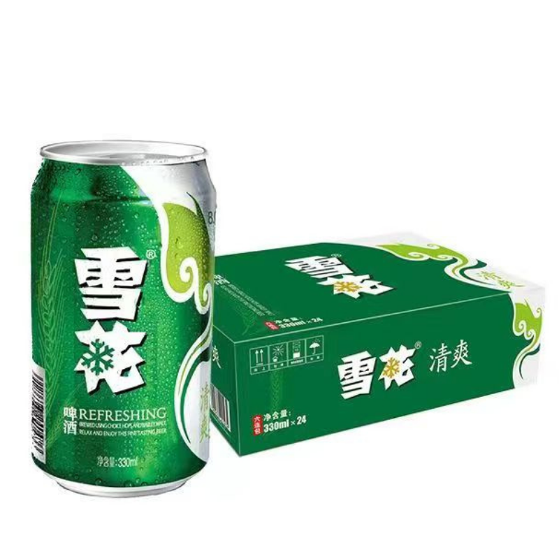 雪花啤酒清爽易拉罐330ml*24罐 【BC】【ZM】
