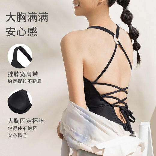 [兔小糖连体泳衣]显瘦系带无钢圈舒适透气大码大罩杯泳衣 商品图2