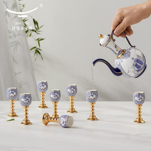 【国瓷·永丰源】四海升平 10头酒具白酒杯套 商品图1