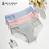 【45元5条，数量拍5】小码性感蕾丝轻薄款贴肤透气纯棉底裆女夏季中低腰三角底裤DKM1219K1677-K1 商品缩略图0