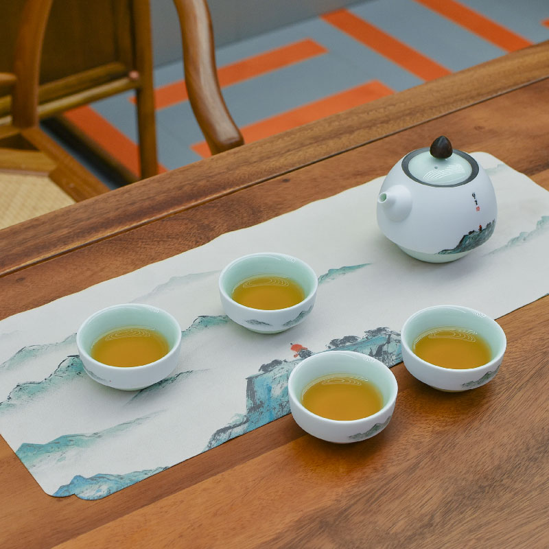 羽诗制造出品 自在高原套装茶具茶巾文创礼盒