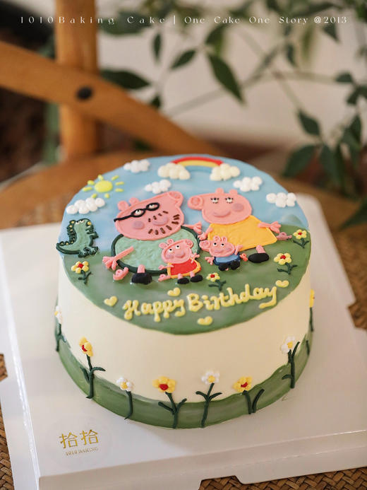 「小猪佩奇·我们这一家」手绘蛋糕·100%动物奶油（附图6寸·提前3天预订） 商品图2