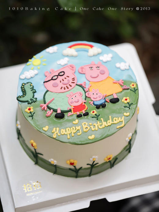 「小猪佩奇·我们这一家」手绘蛋糕·100%动物奶油（附图6寸·提前3天预订） 商品图1