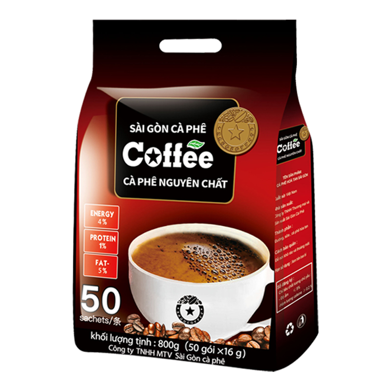 西贡咖啡原味800克50条装速溶三合一咖啡即溶