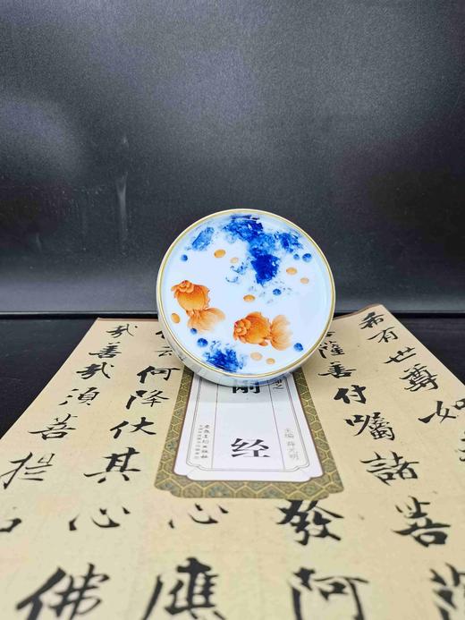 B-YY-1008 隐艺青花斗彩 金玉满堂 壶承 玉泥制 商品图5