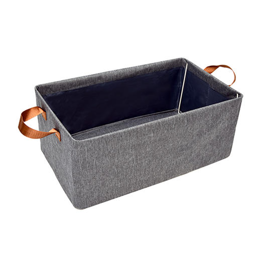 布艺百搭可折叠加厚灰色阳离子收纳盒手提式收纳筐收纳箱 商品图5