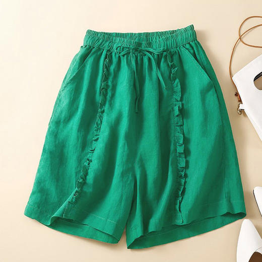 裁缝学苑AX72 亚麻短裤纸样女装高腰裤子样板图直筒裤打版裁剪 商品图0