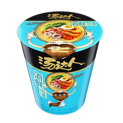 80g统一汤达人海鲜杯面 即食泡面 味美汤显 有嚼劲 商品图0