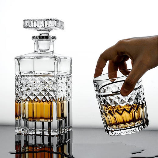 捷克进口BOHEMIA 波西米亚水晶玻璃威士忌洋酒杯酒樽酒具套装现代家用送礼-YHD 商品图5