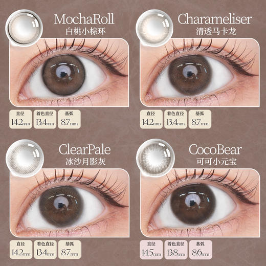 Larme海外进口非离子美瞳自然彩色隐形近视眼镜日抛20片 商品图4