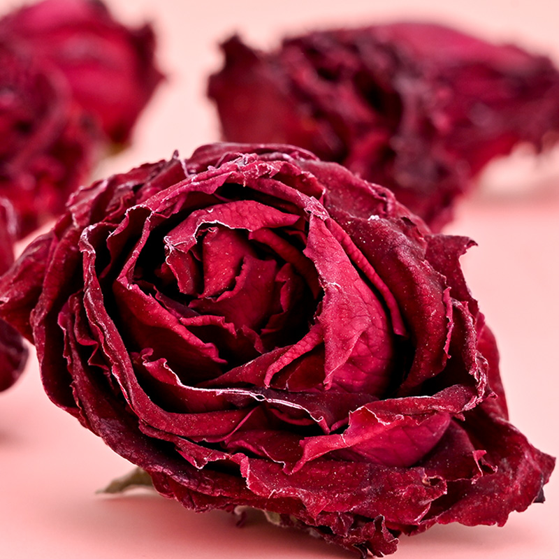 冻干锁鲜 重瓣红玫瑰 原生原色,清香馥郁
