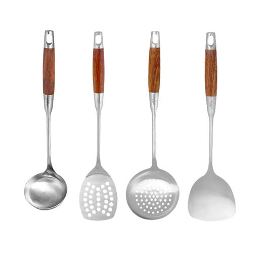 德国戴德 Augus奥格斯 不锈钢木柄锅铲全套炒菜铲子木质手柄18/10医用不锈钢厨具【不支持补差，非质量问题不退不换】S 商品图0