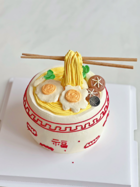 祝寿款 长寿面 · 奶油霜蛋糕