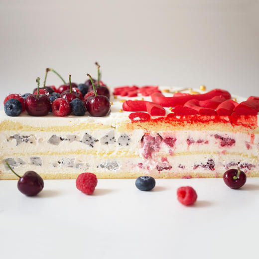 「發發發」火龙果树梅双拼大蛋糕 商品图4