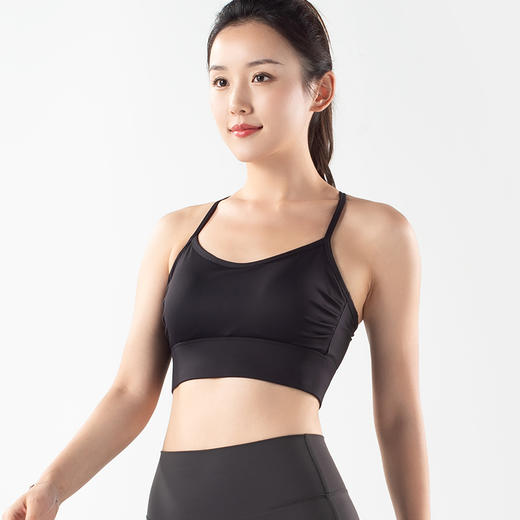 跃牌【倚窗听雨系列】褶皱聚拢防震高强度瑜伽背心Wx28-23 商品图9