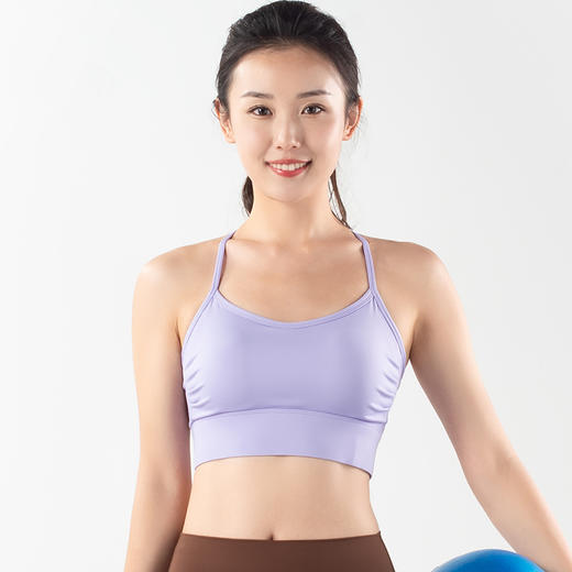 跃牌【倚窗听雨系列】褶皱聚拢防震高强度瑜伽背心Wx28-23 商品图0
