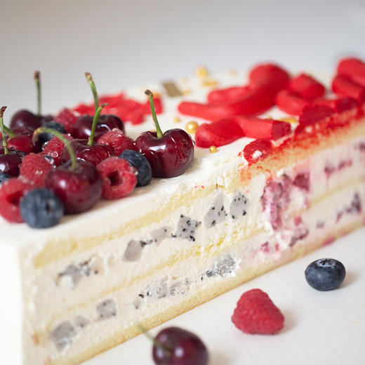 「發發發」火龙果树梅双拼大蛋糕 商品图3