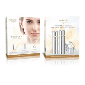 【水乳霜礼盒】蔻诗弥奢宠铂金花菁萃尊享护肤礼盒【铂金水120ml+铂金乳80ml+铂金面霜50ml】